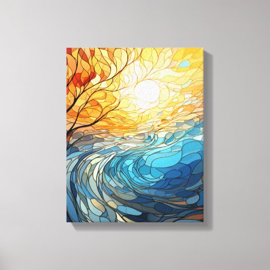 Landscape in Ukrainian motifs キャンバスプリント (正面)