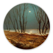 Landscape in Winter at Moonlight by Carl Blechen セラミックノブ (正面)