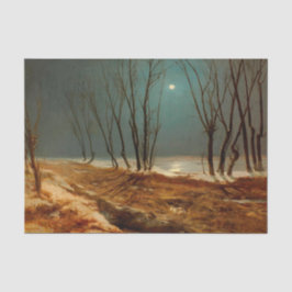 Landscape in Winter at Moonlight by Carl Blechen 薄葉紙