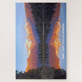 Landscape Lake Matheson, Mount Cook, New Zealand, ジグソーパズル (縦)