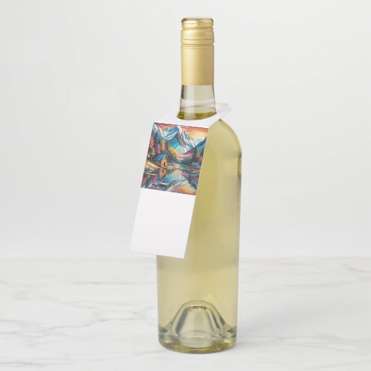 Landscape lake Mountain forest  ボトルネックタグ (アングル)