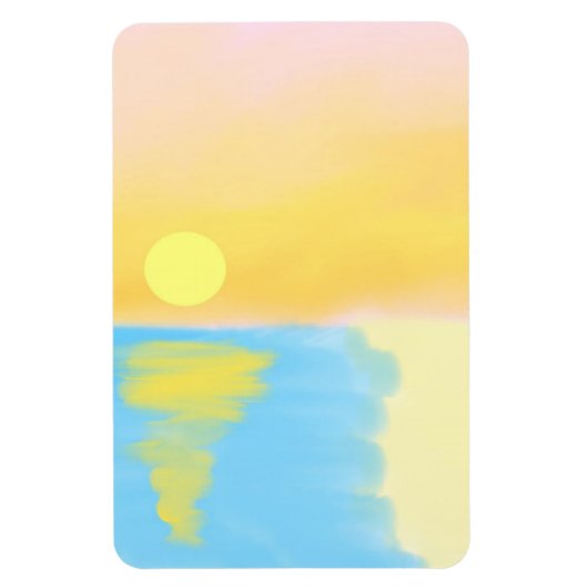 landscape nature painting マグネット (縦)