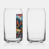 Landscape nature sunset lake Mountain forest ガラス缶 (右)