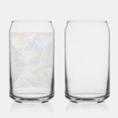 Landscape nature sunset lake Mountain forest ガラス缶 (裏面)