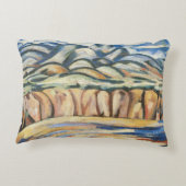 Landscape, New Mexico by Marsden Hartleyファインアート アクセントクッション (裏面)