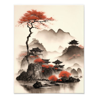 Landscape of ancient villages in Ninh Binh Vietnam フォトプリント