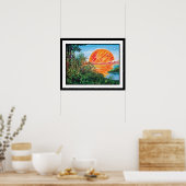 Landscape on Europa - Sci Fi Jupiter Moon Painting ポスター (キッチン)