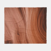 Landscape photo of a brown sand dessert フリースブランケット (正面(横))