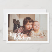 Landscape Photo With Bold Happy Holidays シーズンカード (正面)