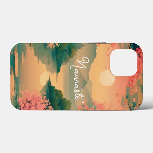 Landscape Sakura Zen Case-Mate iPhoneケース (裏面 (横))