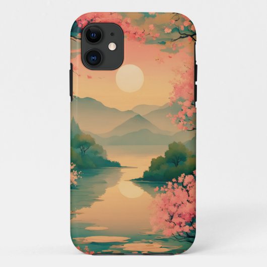 Landscape Sakura Zen Case-Mate iPhoneケース (裏面)