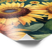 Landscape Sunflowers Boho フォトプリント (角)