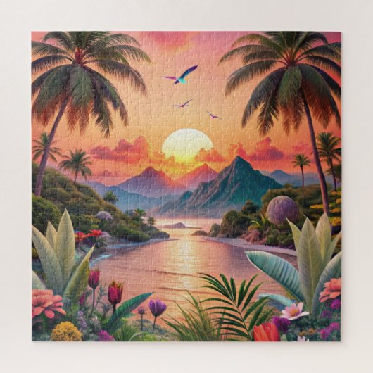 Landscape Tropical Beach ジグソーパズル (縦)