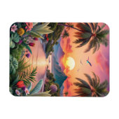 Landscape Tropical Beach マグネット (横)