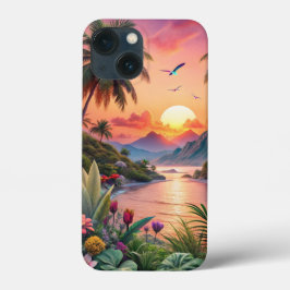 Landscape Tropical Beach iPhone 13 Miniケース
