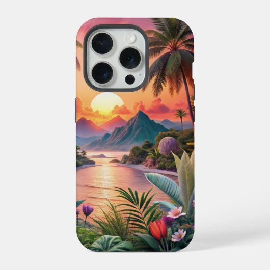 Landscape Tropical Beach iPhoneケース (裏面)