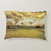 Landscape Under a Stormy Sky by Vincent van ゴッホ アクセントクッション (裏面)