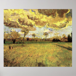 Landscape Under a Stormy Sky by Vincent van ゴッホ ポスター