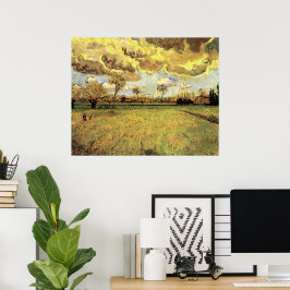 Landscape Under a Stormy Sky by Vincent van ゴッホ ポスター
