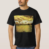 Landscape Under a Stormy Sky by Vincent van ゴッホ Tシャツ (正面)