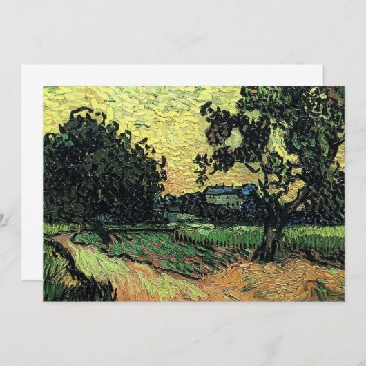 Landscape w Chatau of Auvers by Vincent van ゴッホ (正面/裏面)
