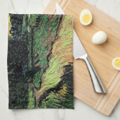 Landscape w Chatau of Auvers by Vincent van ゴッホ キッチンタオル (四つ折り)
