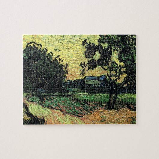 Landscape w Chatau of Auvers by Vincent van ゴッホ ジグソーパズル (横)