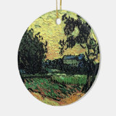 Landscape w Chatau of Auvers by Vincent van ゴッホ セラミックオーナメント (左)