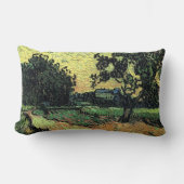 Landscape w Chatau of Auvers by Vincent van ゴッホ ランバークッション (正面)