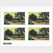 Landscape w Chatau of Auvers by Vincent van ゴッホ 長方形シール (シート)