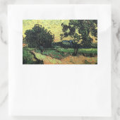 Landscape w Chatau of Auvers by Vincent van ゴッホ 長方形シール (バッグ)