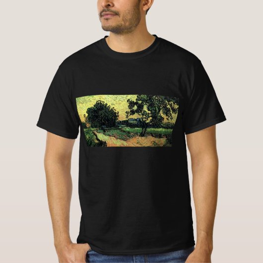 Landscape w Chatau of Auvers by Vincent van ゴッホ Tシャツ (正面)