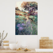 Landscape Watercolor  ポスター (キッチン)