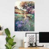 Landscape Watercolor  ポスター (ホームオフィス)