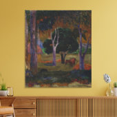 Landscape With a Pig and a Horse Gauguin キャンバスプリント (インサイチュ (リビング))