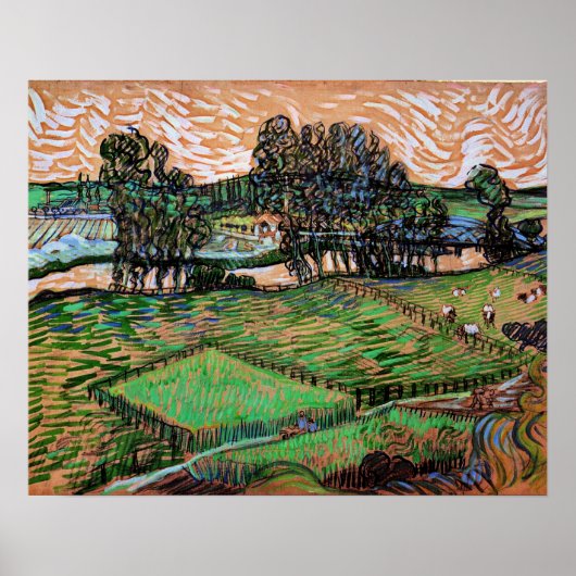 Landscape with Bridge Across Oise ポスター (正面)