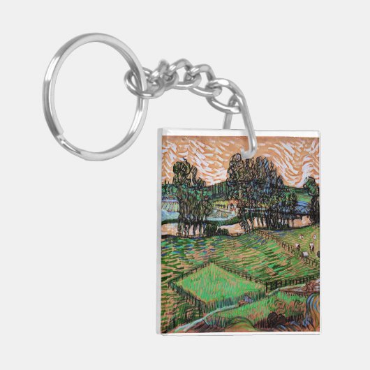 Landscape with Bridge Across the Oise キーホルダー (正面左)