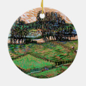 Landscape with Bridge Across the Oise セラミックオーナメント (裏面)