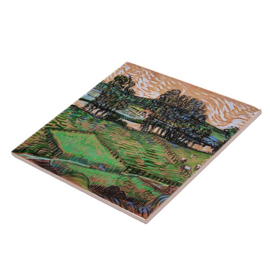 Landscape with Bridge Across the Oise タイル (側面)