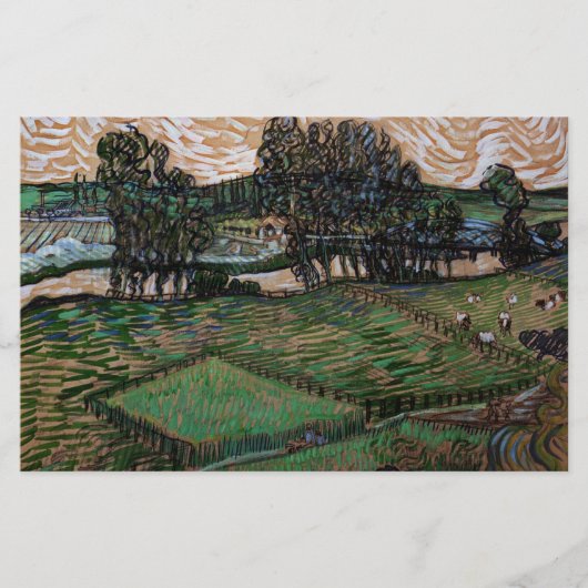 Landscape with bridge across the Oise (van ゴッホ) 便箋 (正面)