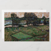 Landscape with bridge across the Oise (van ゴッホ) 便箋 (正面/裏面)