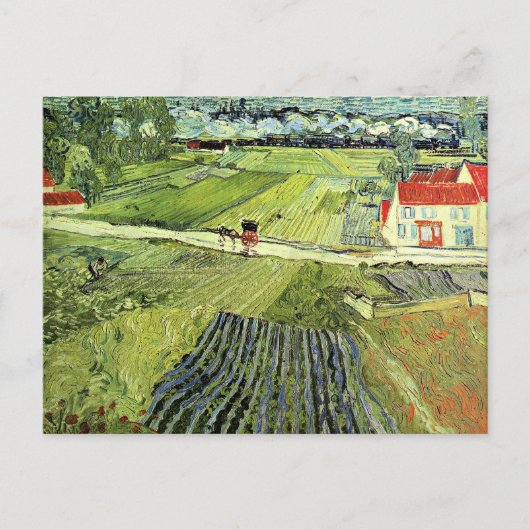 Landscape with Carriage and Train ポストカード (正面)