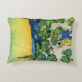 Landscape with Coule歩くby Vincent van ゴッホ アクセントクッション (裏面)