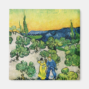 Landscape with Coule歩くby Vincent van ゴッホ マグネット