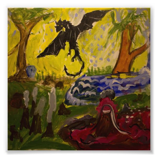 Landscape with Dragon by Genevieve & John フォトプリント (正面)