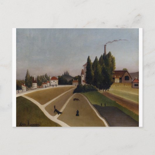 Landscape with Factory by Henri Rousseau ポストカード (正面)