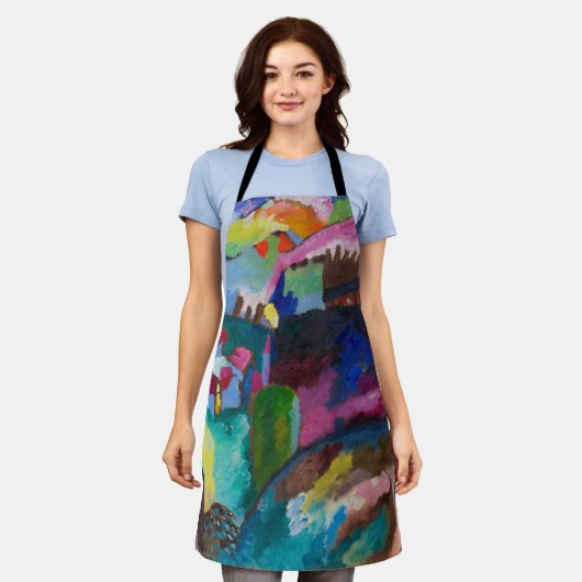 Landscape with Factory Chimney, Wassily Kandinsky エプロン (着用した状態)