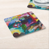 Landscape with Factory Chimney, Wassily Kandinsky スクエアペーパーコースター (アングル)