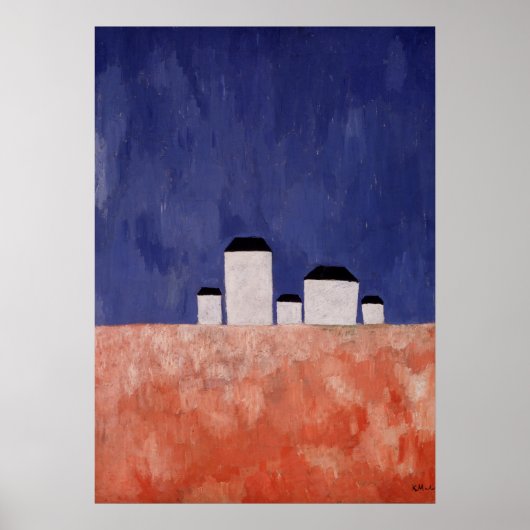 Landscape with Five Houses, c.1932 ポスター (正面)