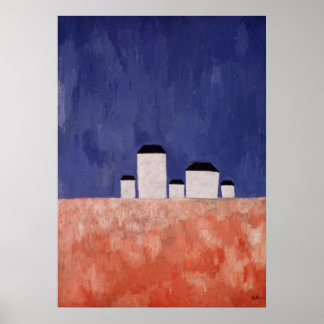 Landscape with Five Houses, c.1932 ポスター